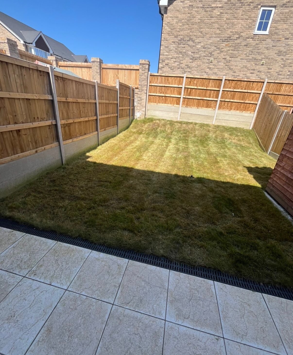 Before artificial grass installation